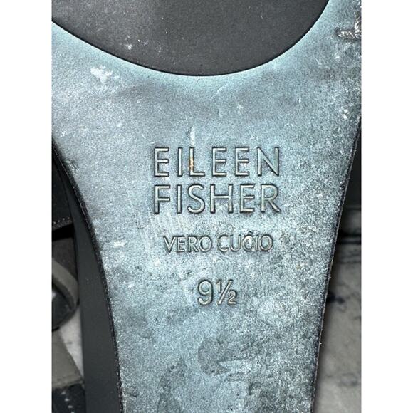 Eileen Fisher Women's Gray Sling Back Open Toe Wedge Sandals SZ 9.5 - Picture 11 of 11